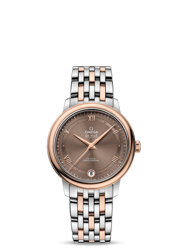 Omega De Ville Prestige Co-Axial 32.7 Stainless Steel / Red Gold / Brown / Bracelet